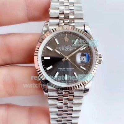 Jubilee Rolex Datejust Watch 36MM SS Grey Dial From Replica EW Watch Factory